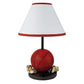 HomeRoots 15" Basketball Themed Table Lamp With White Shade and Orange Finish