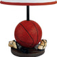 HomeRoots 15" Basketball Themed Table Lamp With White Shade and Orange Finish