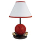 HomeRoots 15" Basketball Themed Table Lamp With White Shade and Orange Finish