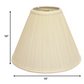 HomeRoots 15" Deep Cone Slanted Broadcloth Lampshade in Ivory Finish