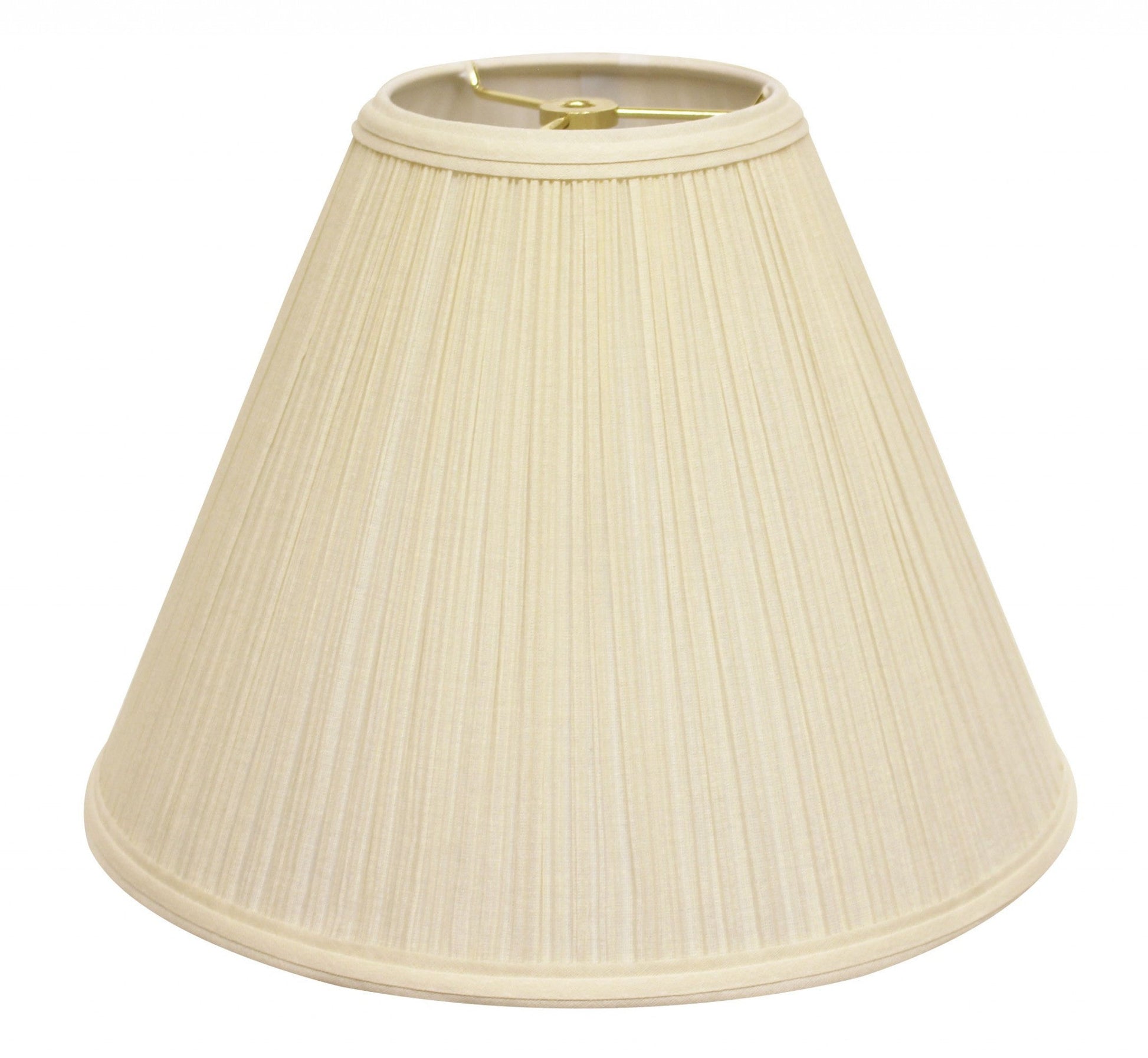 HomeRoots 15" Deep Cone Slanted Broadcloth Lampshade in Ivory Finish