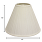 HomeRoots 15" Deep Cone Slanted Broadcloth Lampshade in White Finish