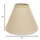 HomeRoots 15" Deep Cone Slanted Linen Lampshade With Parchment Beige Finish