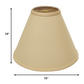 HomeRoots 15" Deep Cone Slanted No Slub Lampshade in Slate Grey Finish