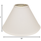 HomeRoots 15" Deep Cone Slanted No Slub Lampshade in White Finish