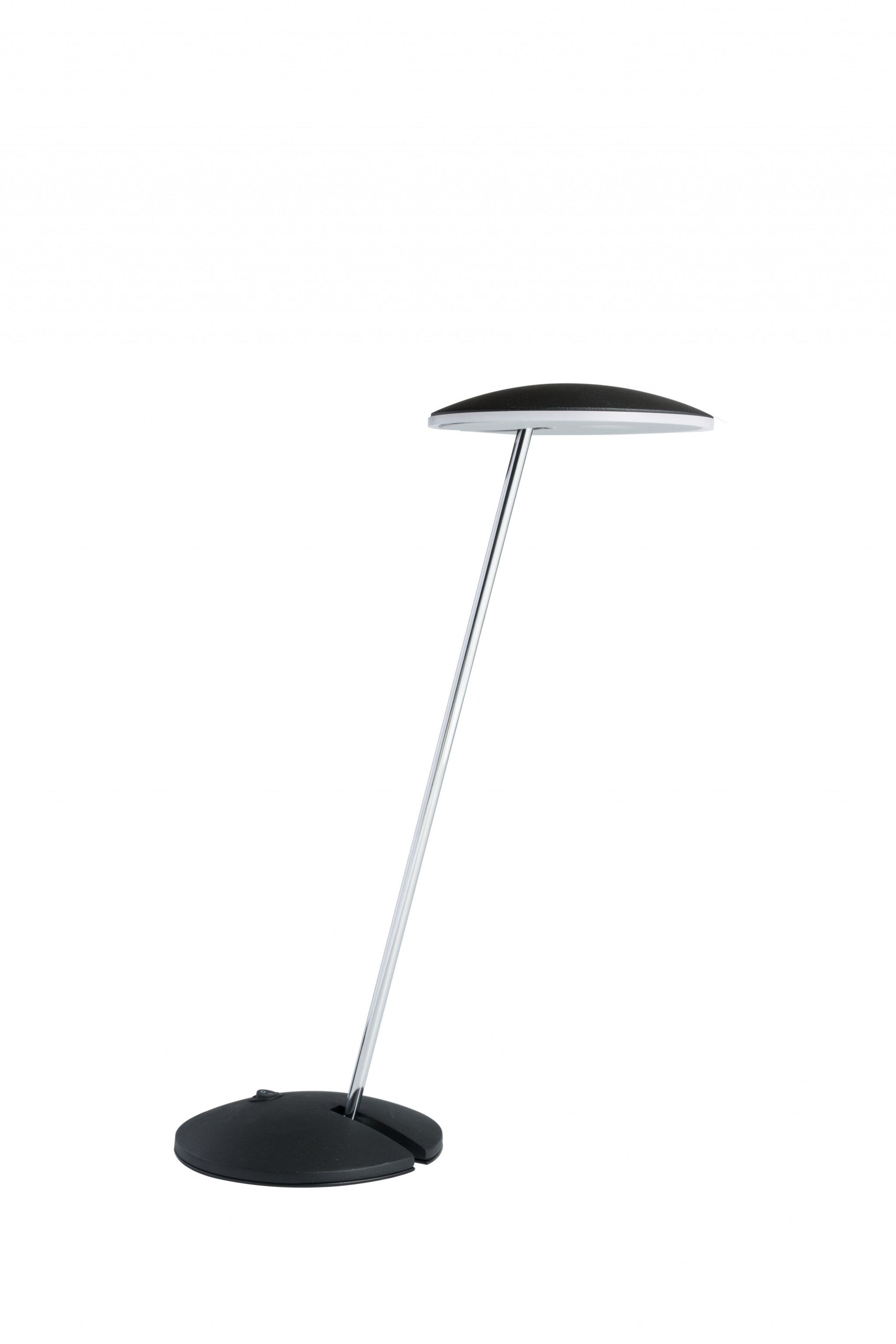 HomeRoots 15" Desk Lamp With Flat Shade and Black Metal Finish