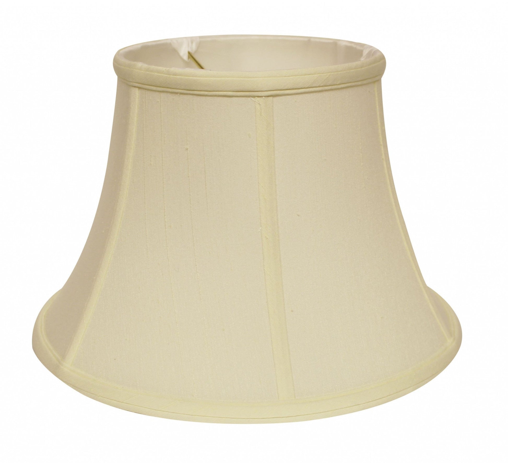 HomeRoots 15" Drum Monay Shantung Lampshade in Ivory Finish