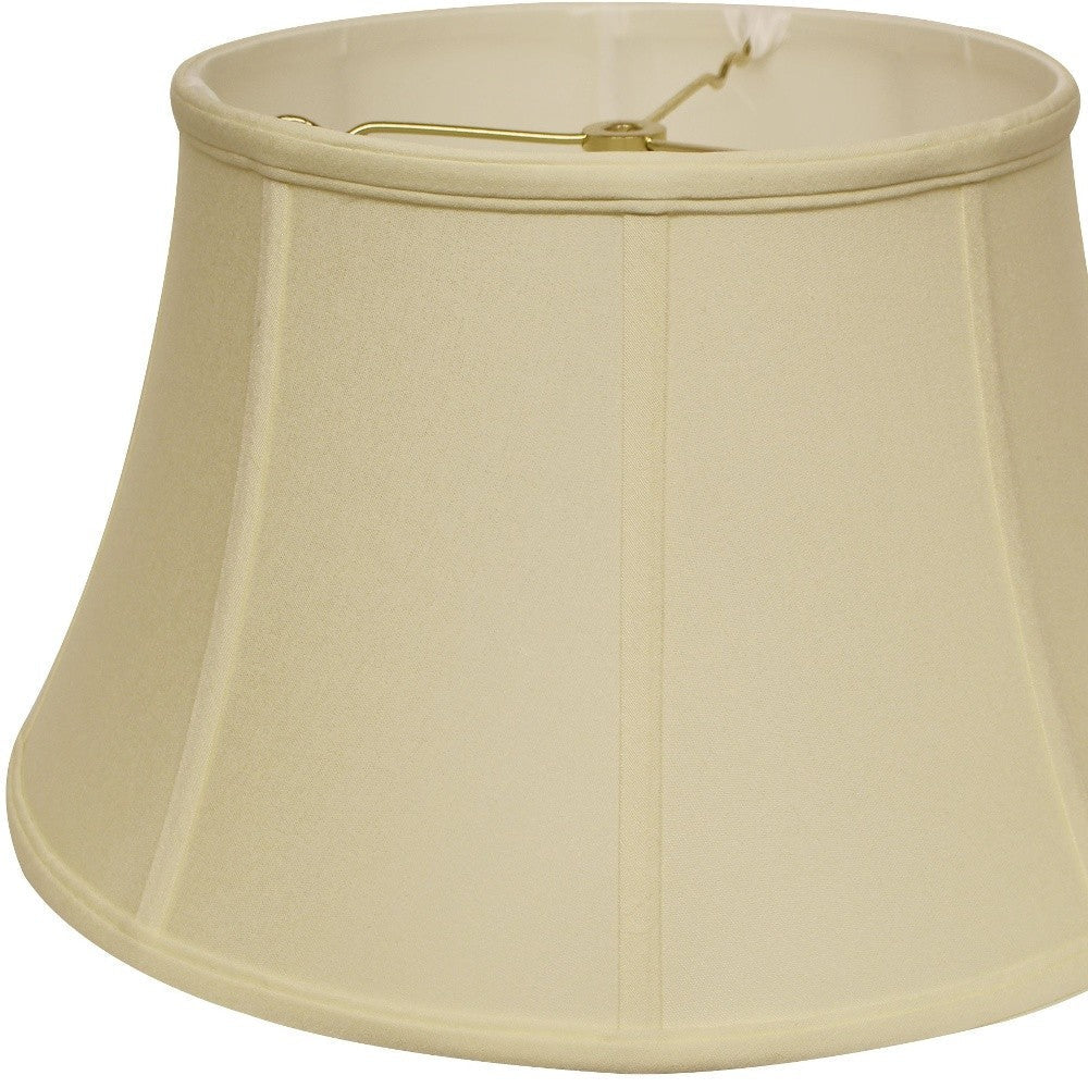HomeRoots 15" Drum No Slub Lampshade in Ivory Finish