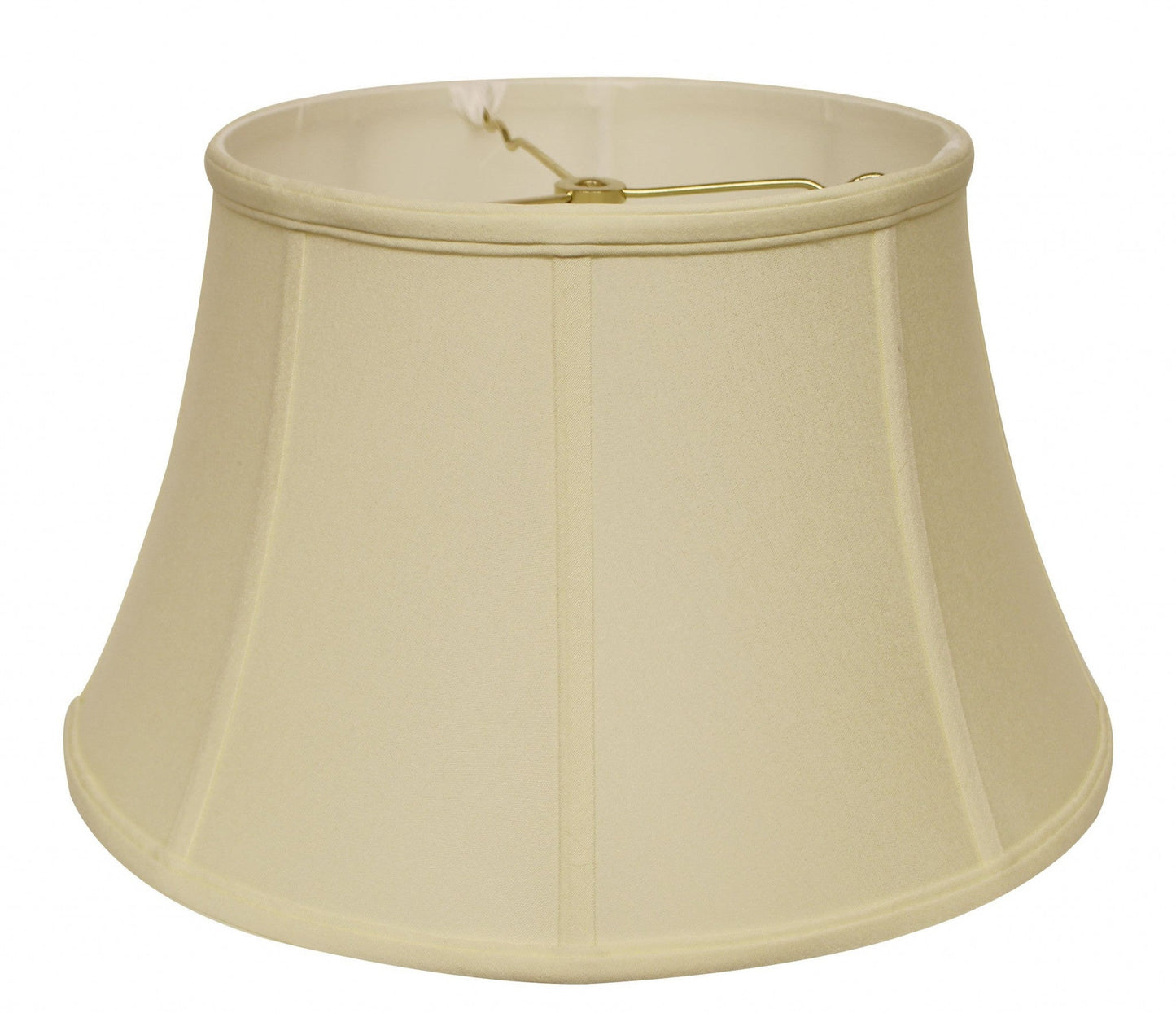HomeRoots 15" Drum No Slub Lampshade in Ivory Finish