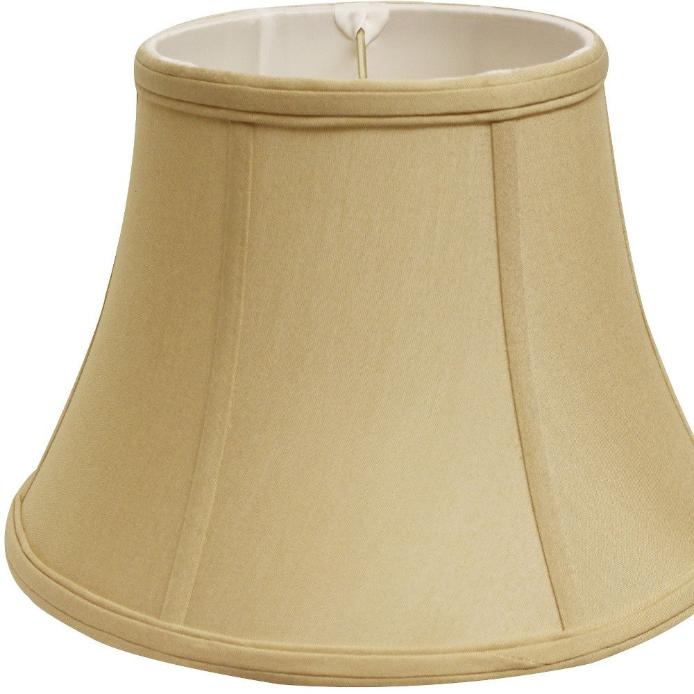 HomeRoots 15" Drum No Slub Lampshade in Pale Brown Finish