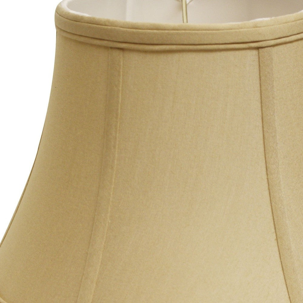 HomeRoots 15" Drum No Slub Lampshade in Pale Brown Finish