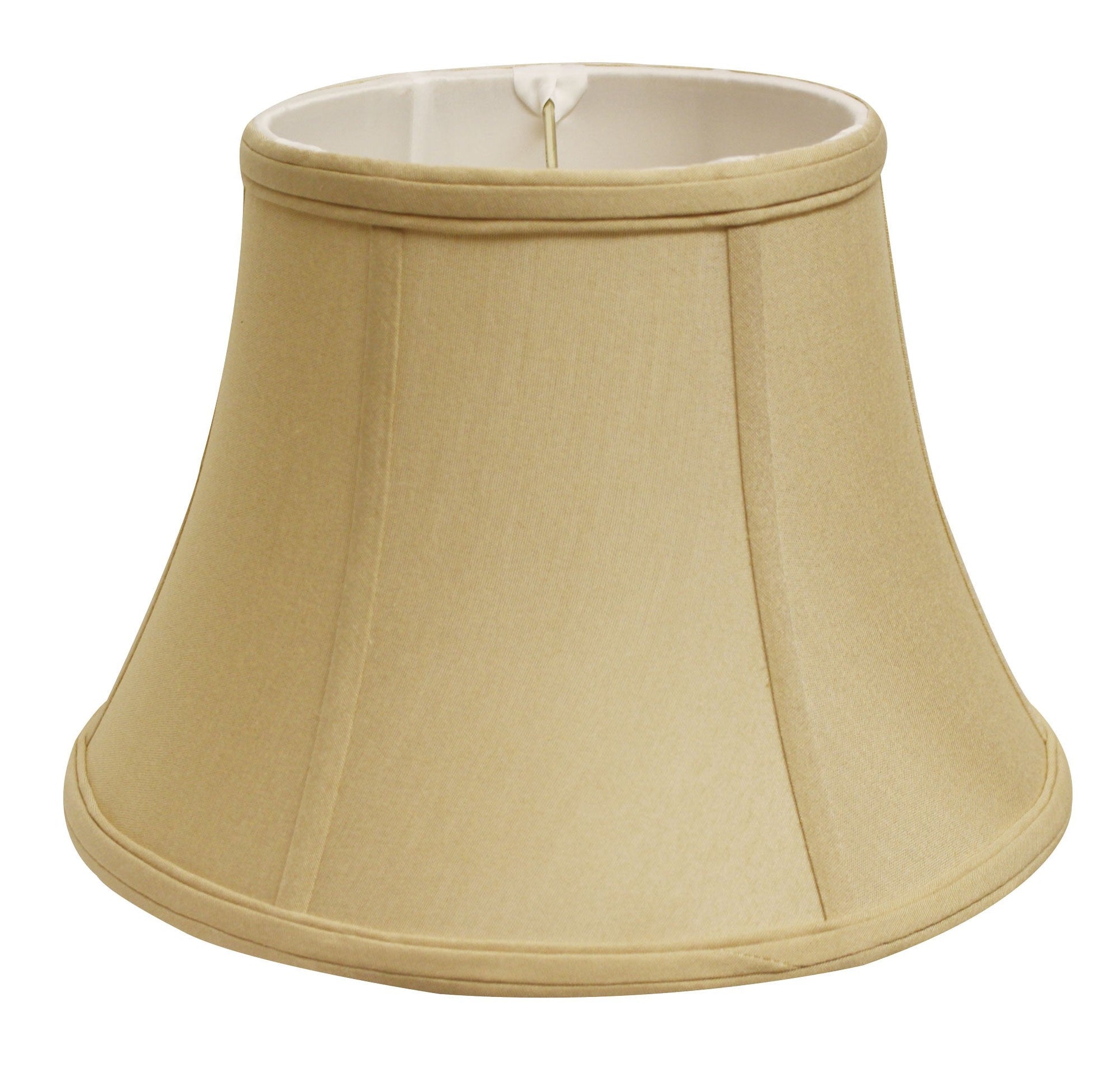 HomeRoots 15" Drum No Slub Lampshade in Pale Brown Finish