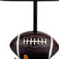 HomeRoots 15" Football Themed Table Lamp With White Shade and Brown Finish