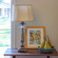 HomeRoots 15" Inherent Throwback Drum Pongee Silk Lampshade