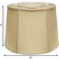 HomeRoots 15" Inherent Throwback Drum Pongee Silk Lampshade