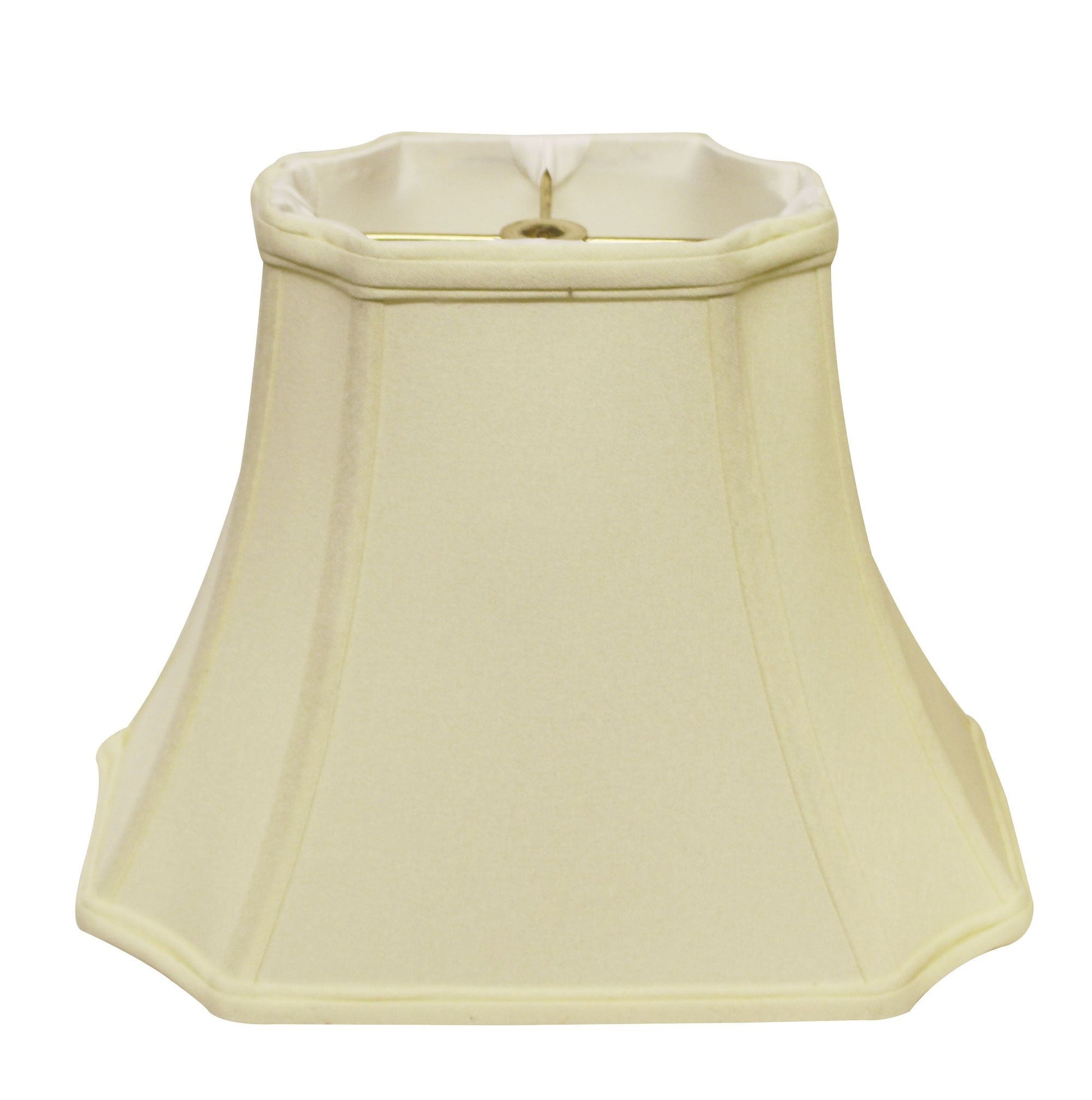 HomeRoots 15" Inverted Rectangle Shantung Lampshade in Ivory Finish
