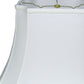 HomeRoots 15" Inverted Rectangle Shantung Lampshade in Snow Finish
