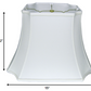 HomeRoots 15" Inverted Rectangle Shantung Lampshade in Snow Finish