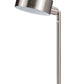 HomeRoots 15" LED Table Lamp With Shade in Silver Metal Finish