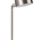 HomeRoots 15" LED Table Lamp With Shade in Silver Metal Finish