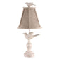 HomeRoots 15" Neutral And Blue-Green Standard Table Lamp With Tan Shade