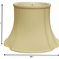 HomeRoots 15" Reversed Oval Monay Shantung Lampshade in Antique White Finish