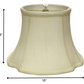HomeRoots 15" Reversed Oval Monay Shantung Lampshade in Ivory Finish