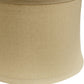 HomeRoots 15" Rosewood Drum Trimmed Linen Lampshade in Beige Finish
