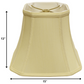 HomeRoots 15" Slanted Square Bell Monay Shantung Lampshade in Antique White Finish