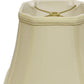 HomeRoots 15" Slanted Square Bell Monay Shantung Lampshade in Ivory Finish