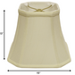 HomeRoots 15" Slanted Square Bell Monay Shantung Lampshade in Ivory Finish