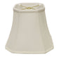 HomeRoots 15" Slanted Square Bell Monay Shantung Lampshade in White Finish