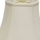 HomeRoots 15" Slanted Square Bell Monay Shantung Lampshade in White Finish