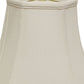 HomeRoots 15" Slanted Square Bell Monay Shantung Lampshade in White Finish