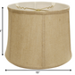 HomeRoots 15" Throwback Drum Burlap Lampshade With Golden Fiber Finish