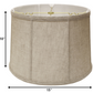 HomeRoots 15" Throwback Drum Linen Lampshade in Cream Finish