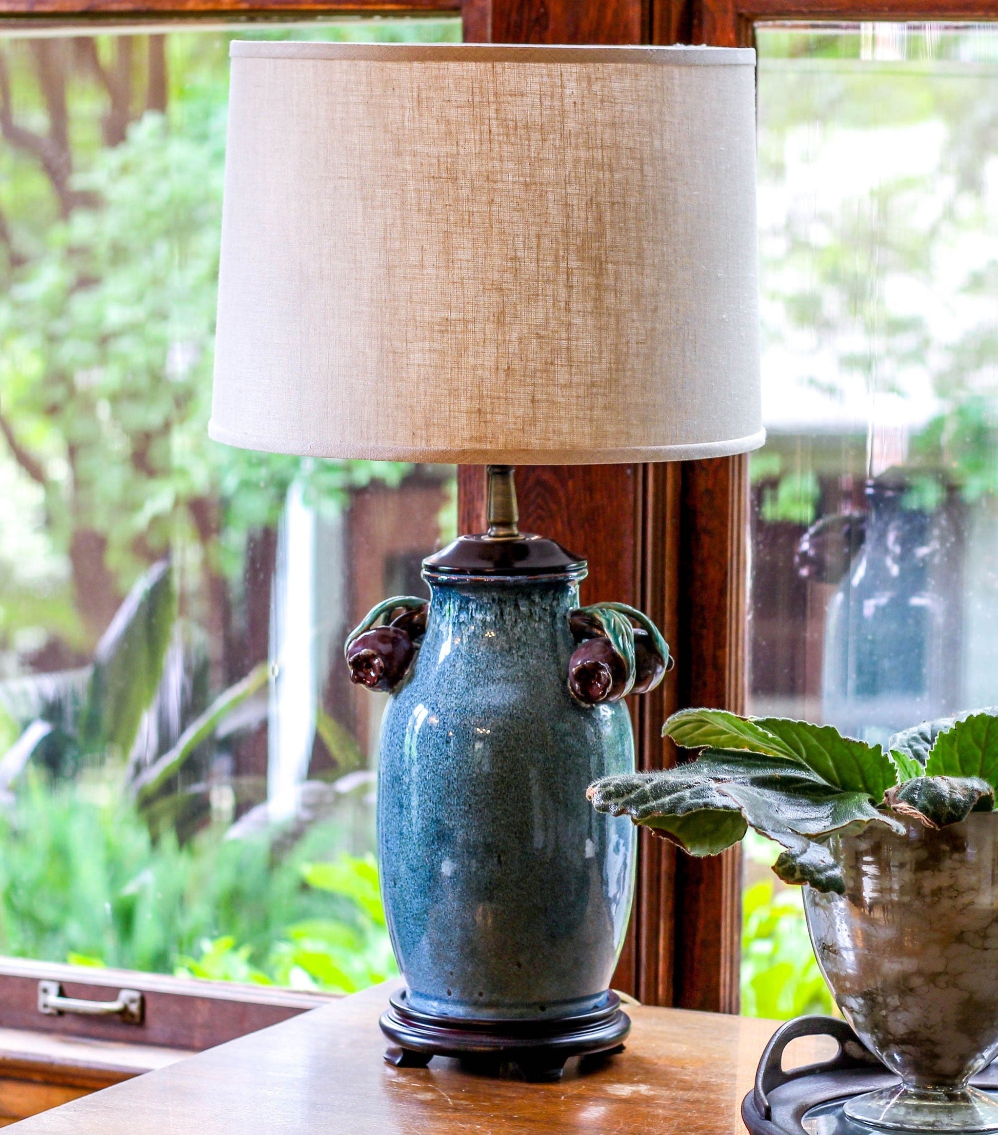HomeRoots 15" Throwback Drum Linen Lampshade in Dark Wheat Finish