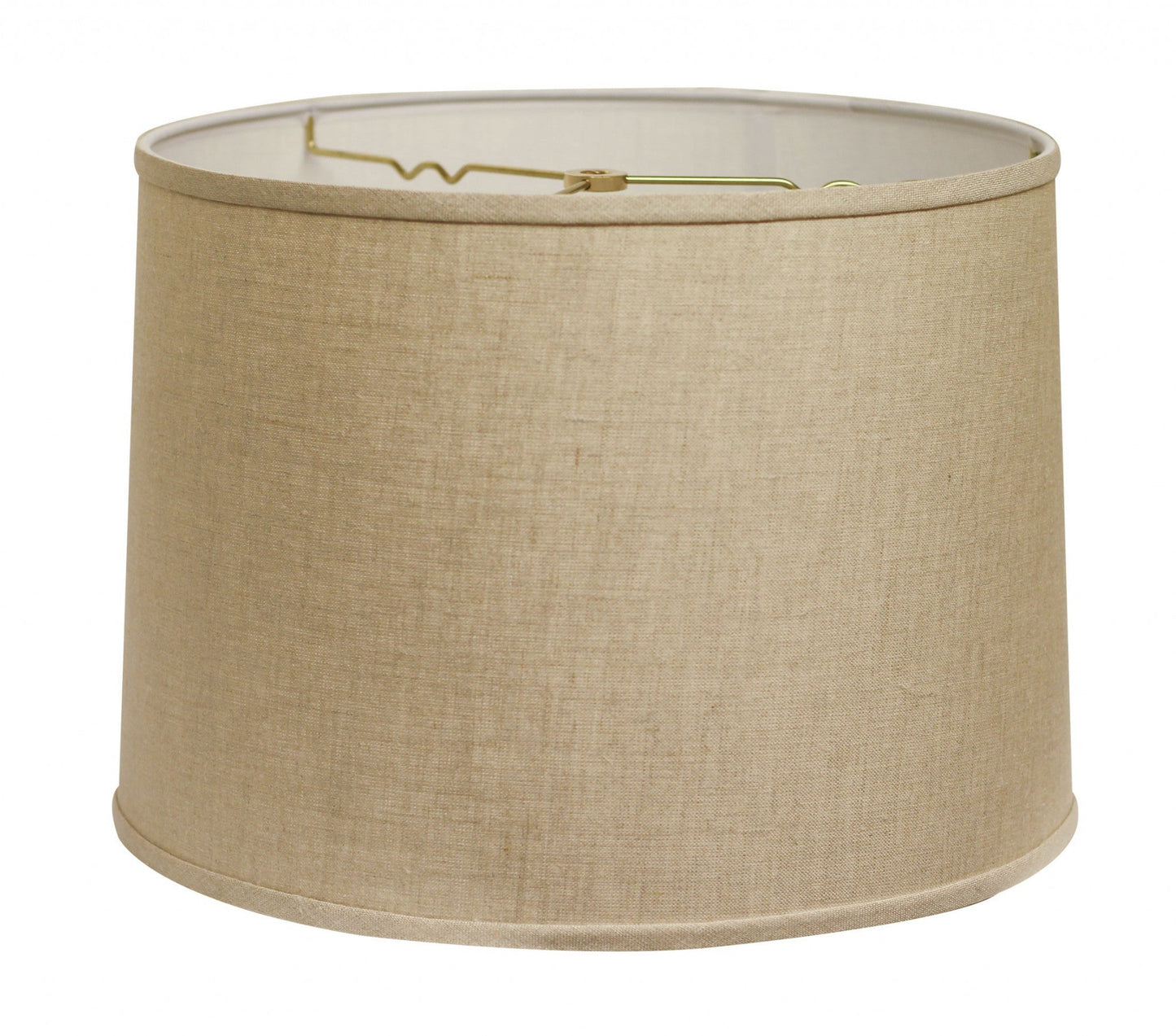 HomeRoots 15" Throwback Drum Linen Lampshade in Dark Wheat Finish