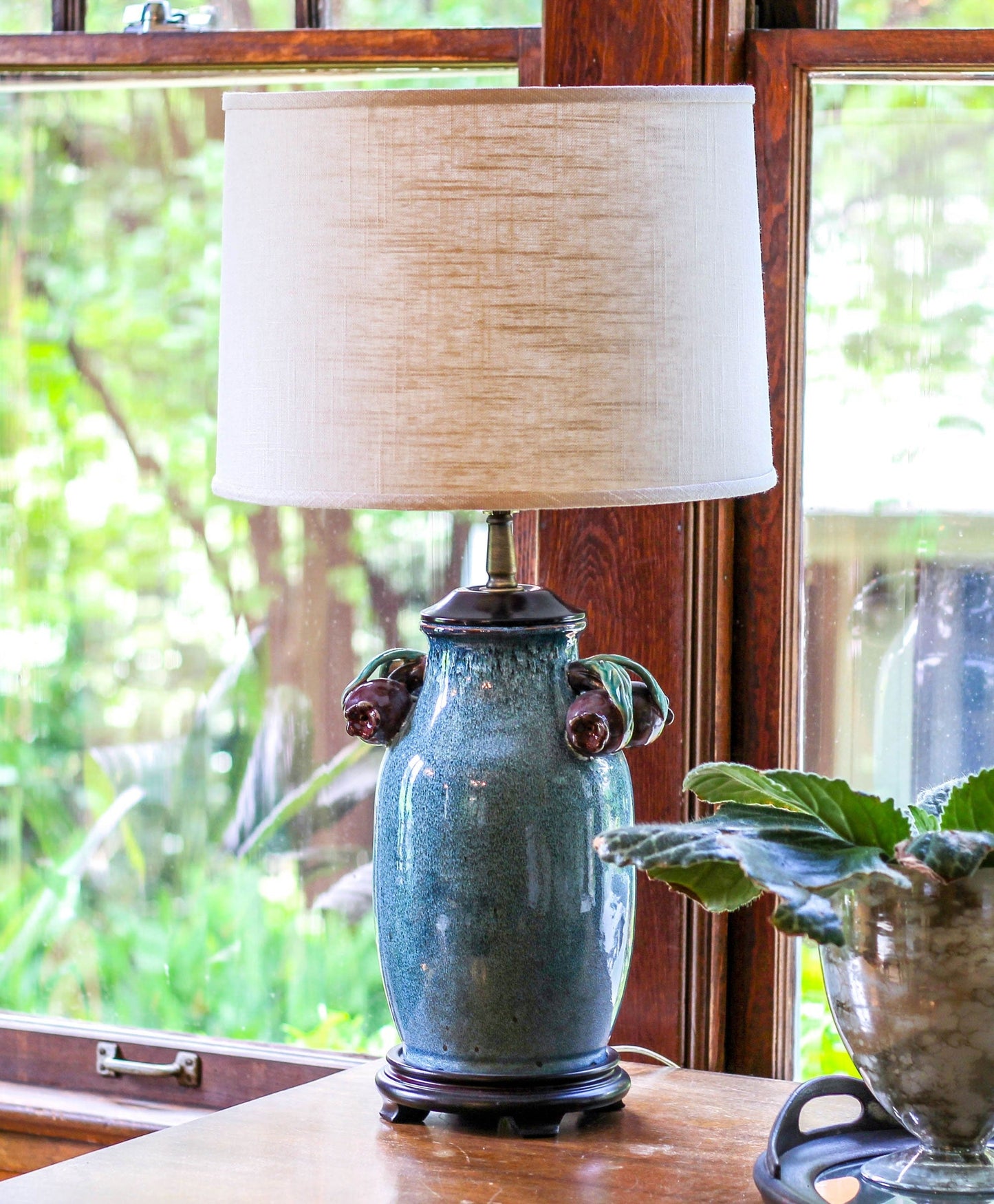 HomeRoots 15" Throwback Drum Linen Lampshade in Light Wheat Finish
