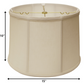 HomeRoots 15" Throwback Drum Linen Lampshade in Off White Finish