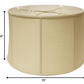HomeRoots 15" Throwback Drum Linen Lampshade in Pale Brown Finish
