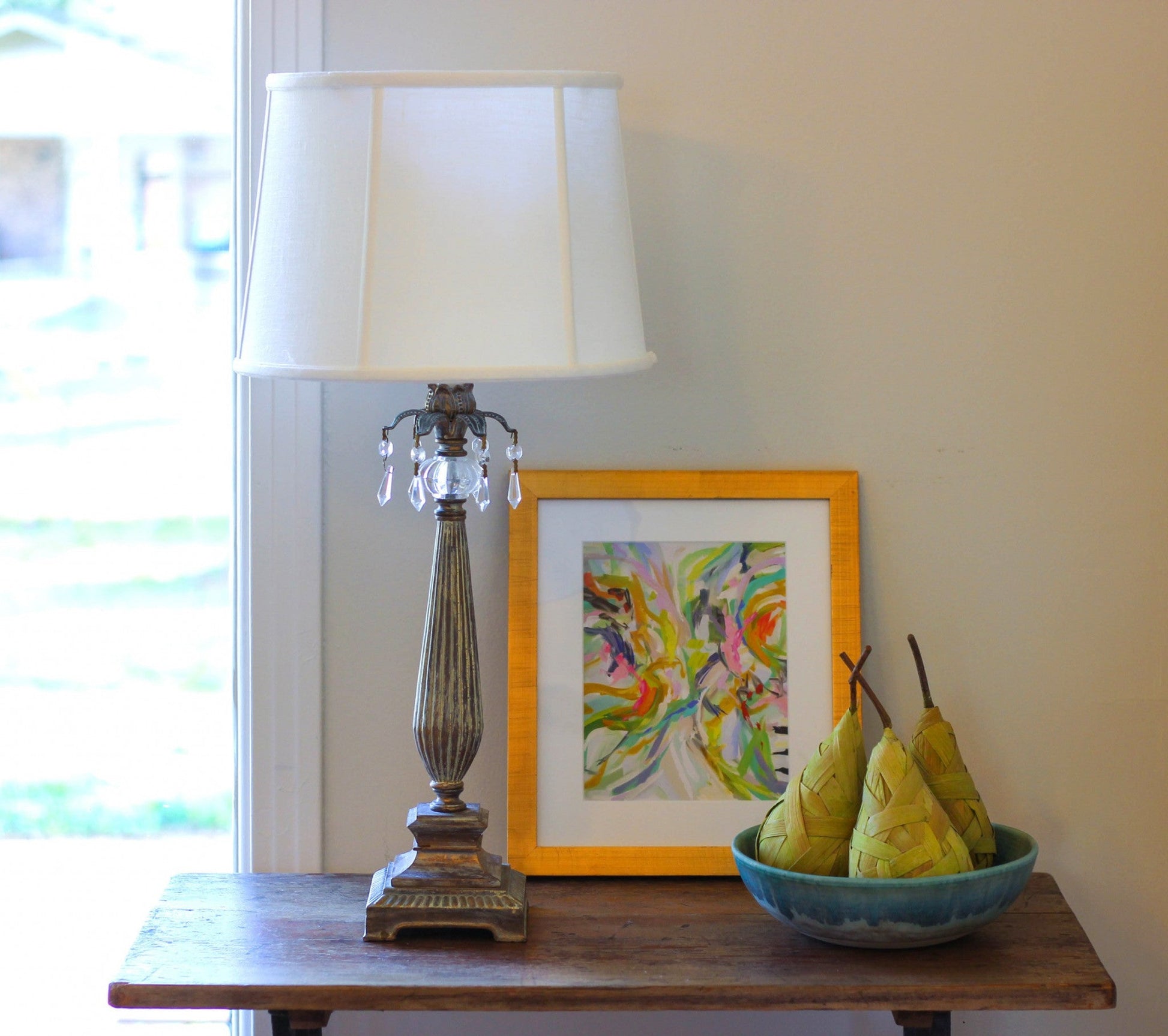 HomeRoots 15" Throwback Drum Linen Lampshade in White Finish