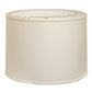 HomeRoots 15" Throwback Drum Linen Lampshade in White Finish