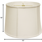 HomeRoots 15" Throwback Drum Linen Lampshade in White Finish
