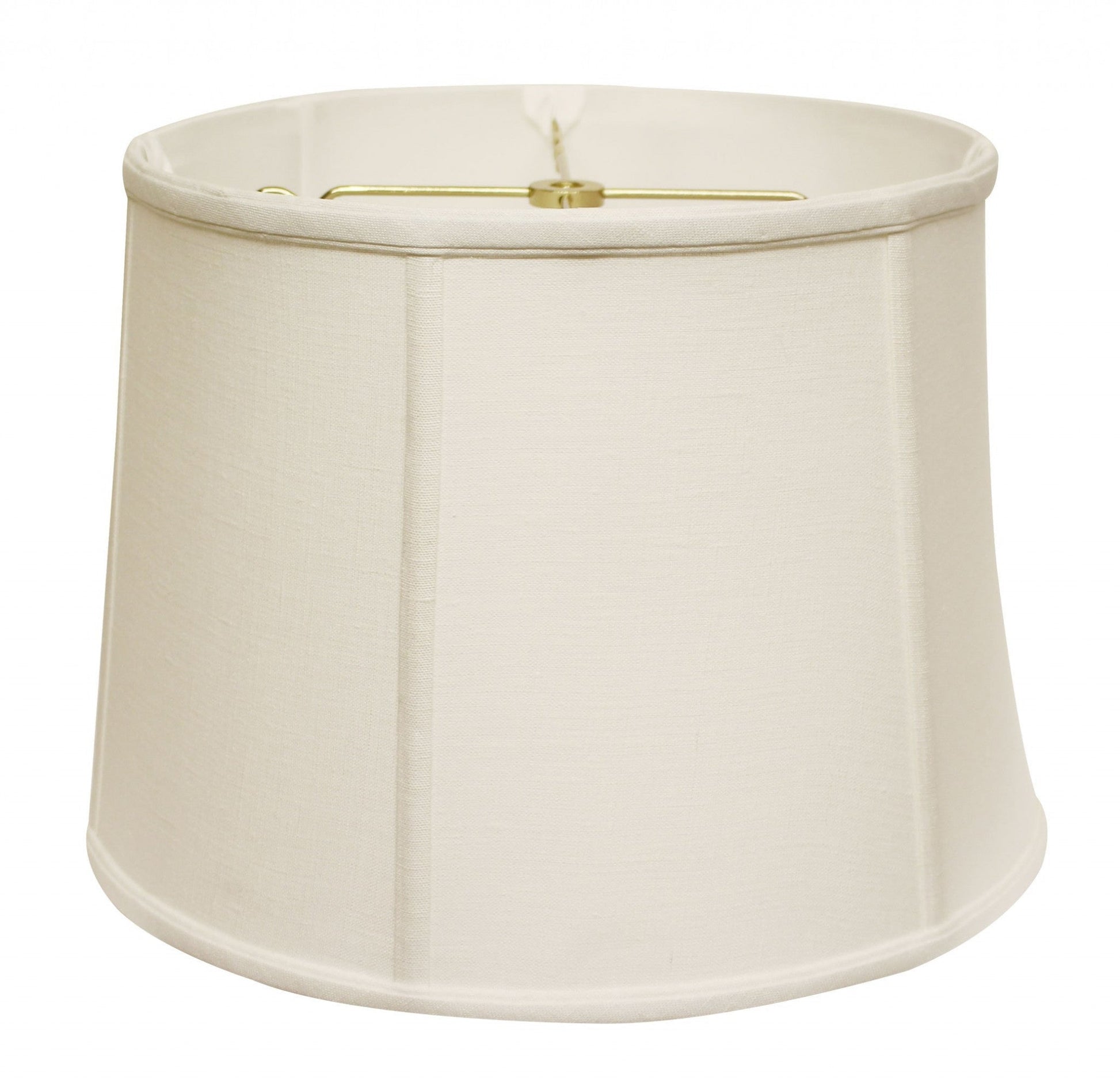 HomeRoots 15" Throwback Drum Linen Lampshade in White Finish