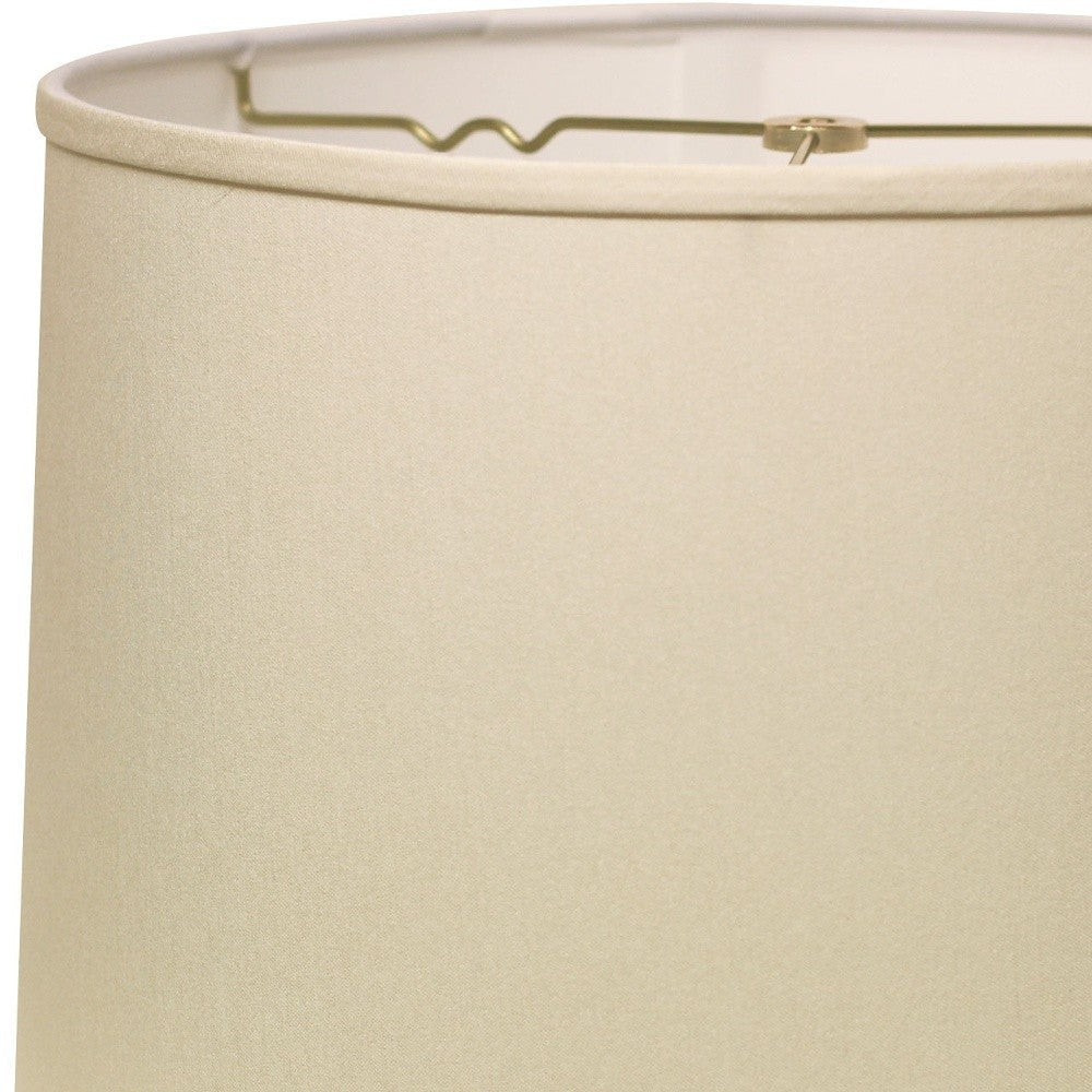 HomeRoots 15" Throwback Drum No Slub Lampshade in Ivory Finish