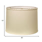 HomeRoots 15" Throwback Drum No Slub Lampshade in Ivory Finish