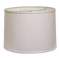 HomeRoots 15" Throwback Drum No Slub Lampshade in White Finish