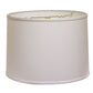 HomeRoots 15" Throwback Drum No Slub Lampshade in White Finish