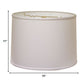 HomeRoots 15" Throwback Drum No Slub Lampshade in White Finish